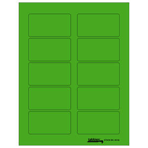 31/4"w x 13/4"h fluorescent green labelsucreate blank